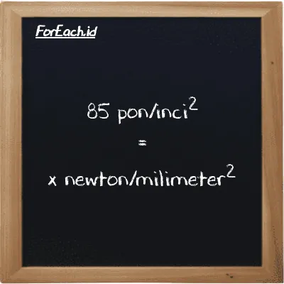 Contoh konversi pon/inci<sup>2</sup> ke newton/milimeter<sup>2</sup> (psi ke N/mm<sup>2</sup>)